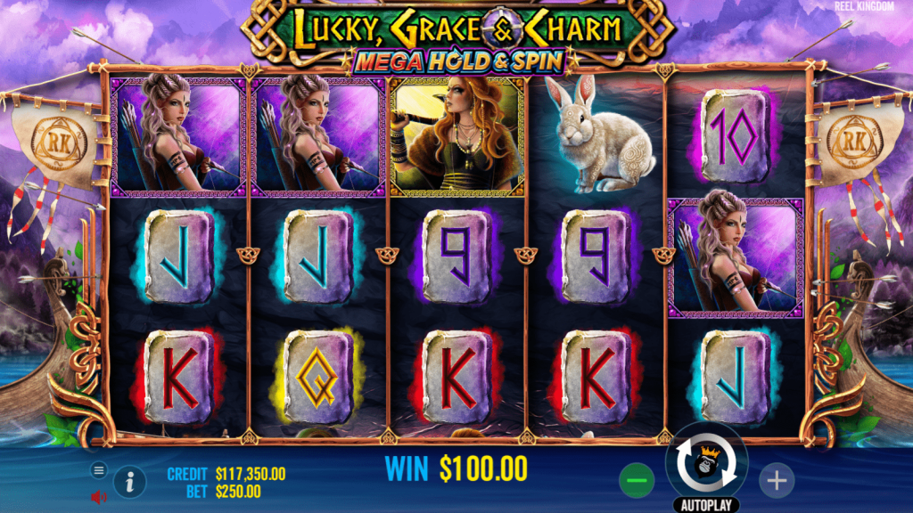 การชนะรางวัลเกมสล็อต Lucky Grace & Charm