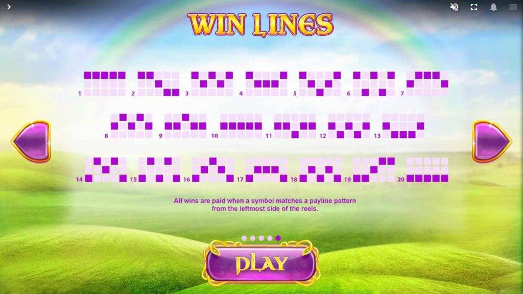 Lines ไลน์ที่ชนะการเดิมพัน สล็อตRainbowJackpots